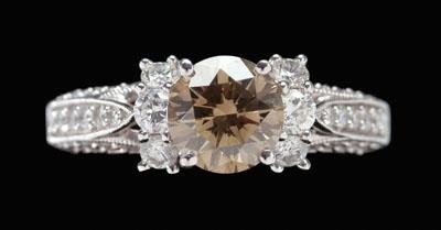 Appraisal: ct diamond ring central round brilliant-cut diamond estimated weight cts