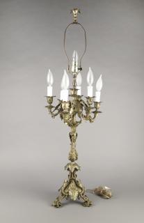 Appraisal: Finely Cast French Bronze Six Light Candelabrum thc c The