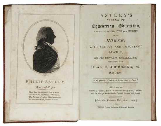 Appraisal: Astley Philip Astley's System of Equestrian Education exhibiting the Beauties