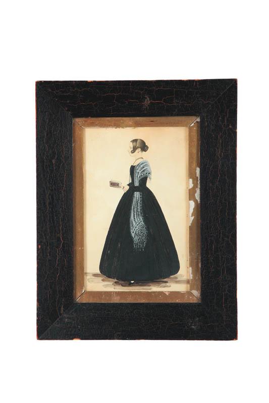 Appraisal: PORTRAIT OF A WOMAN AMERICAN ST HALF- TH CENTURY Gouache