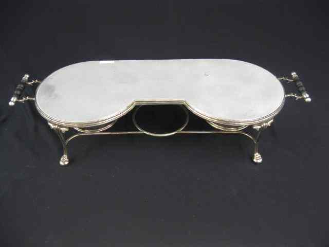 Appraisal: Silverplate Warming Stand double burner with aluminum insert for heat