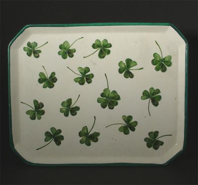 Appraisal: Clover' a Wemyss Ware shaped rectangular dish painted in shades