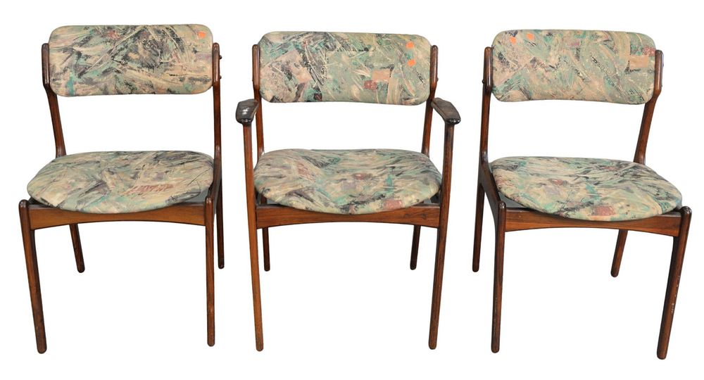 Appraisal: Three Benny Linden Rosewood Dining Chairs height inches Three Benny