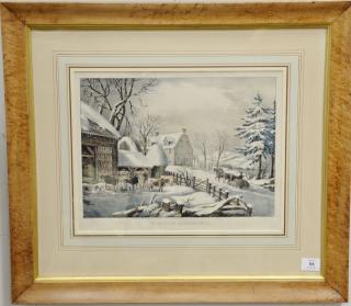 Appraisal: Nathaniel Currier James Ives Winter Morning hand colored lithograph marked