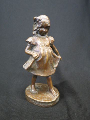 Appraisal: Bronze of a Young Girl attributerd to Anders Buadgaqard with