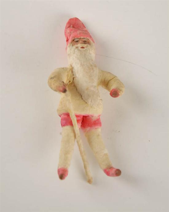 Appraisal: An E th C Felted Cotton Wool Father Christmas with