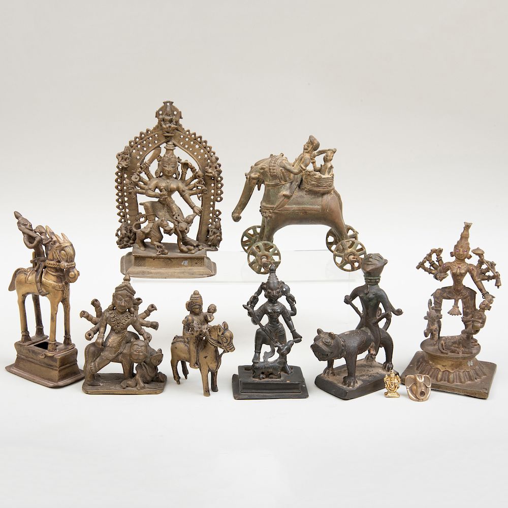 Appraisal: Group of Ten Indian Folk Bronzes Group of Ten Indian