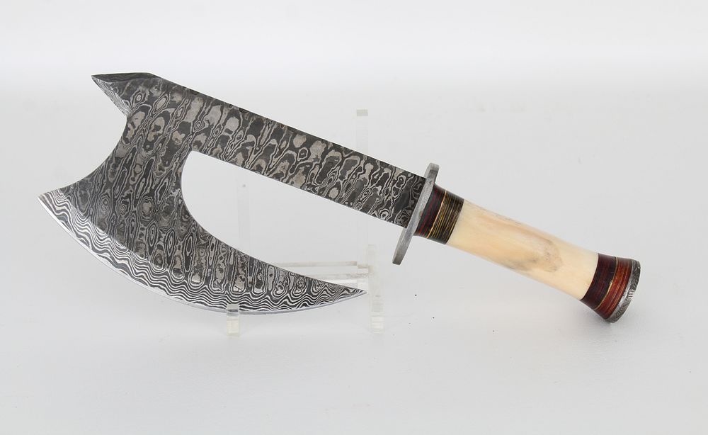 Appraisal: Louis Martin Damascus Knife Blade Length in Overall Length in