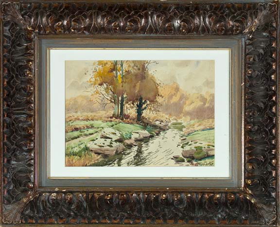 Appraisal: Sydney Carter British th Century Late Autumn Landscape pencil and