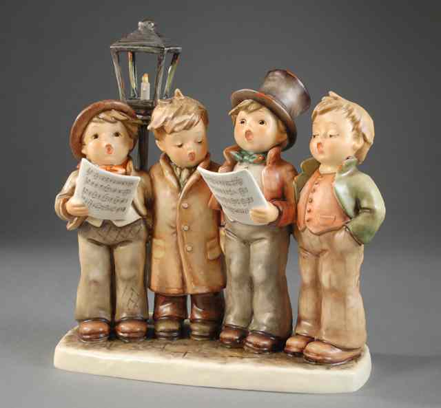 Appraisal: GERMAN HUMMEL PORCELAIN FIGURAL GROUP ''Harmony in Four Parts ''