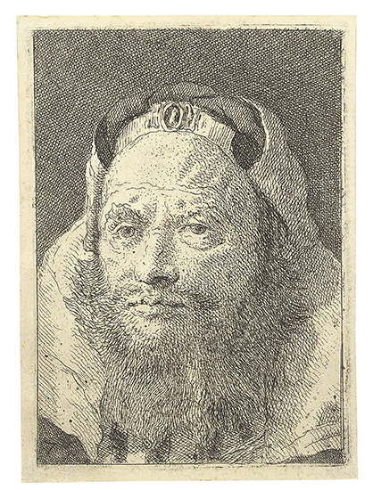 Appraisal: GIOVANNI D TIEPOLO Vecchio con barba Etching x mm x