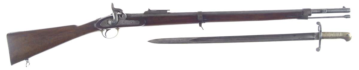 Appraisal: BELGIAN COPY OF ENFIELD RIFLE WITH BAYONET Cal rnd bbl