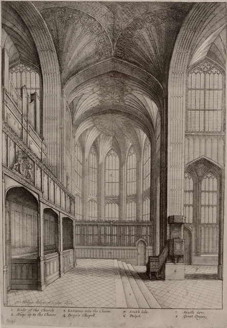 Appraisal: WENCESLAUS HOLLARTranseptal View of the interior of St George's Chapel