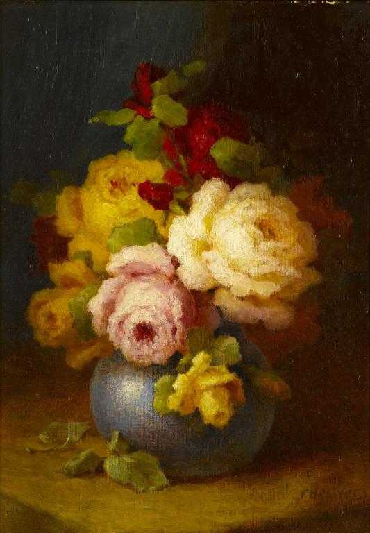 Appraisal: FREDERICK H CHIVERS - A VASE OF ROSES A POT