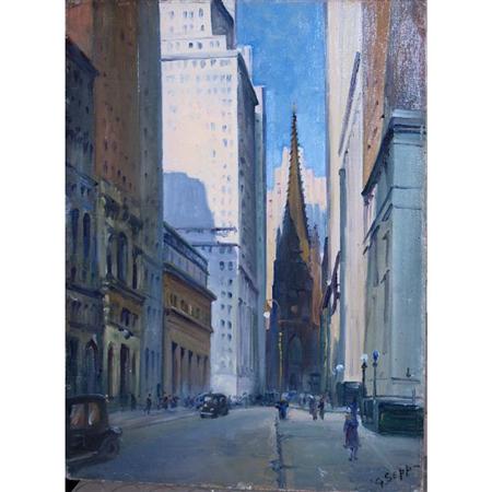 Appraisal: George Sepp American - Old Trinity Church at Wall Street