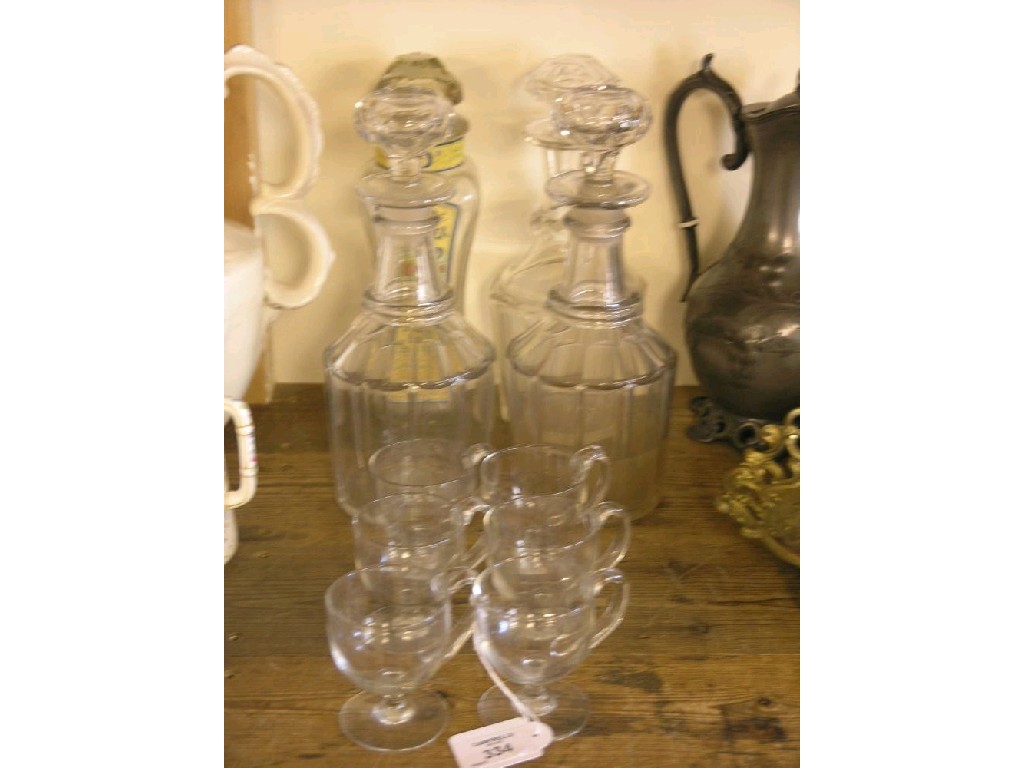 Appraisal: A pair of Victorian glass decanters each with stopper one