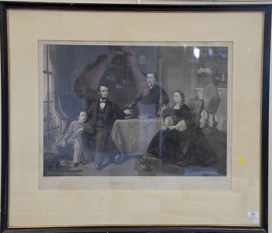 Appraisal: Lincoln His Family Alfred S B Waugh mezzotint by Sartain