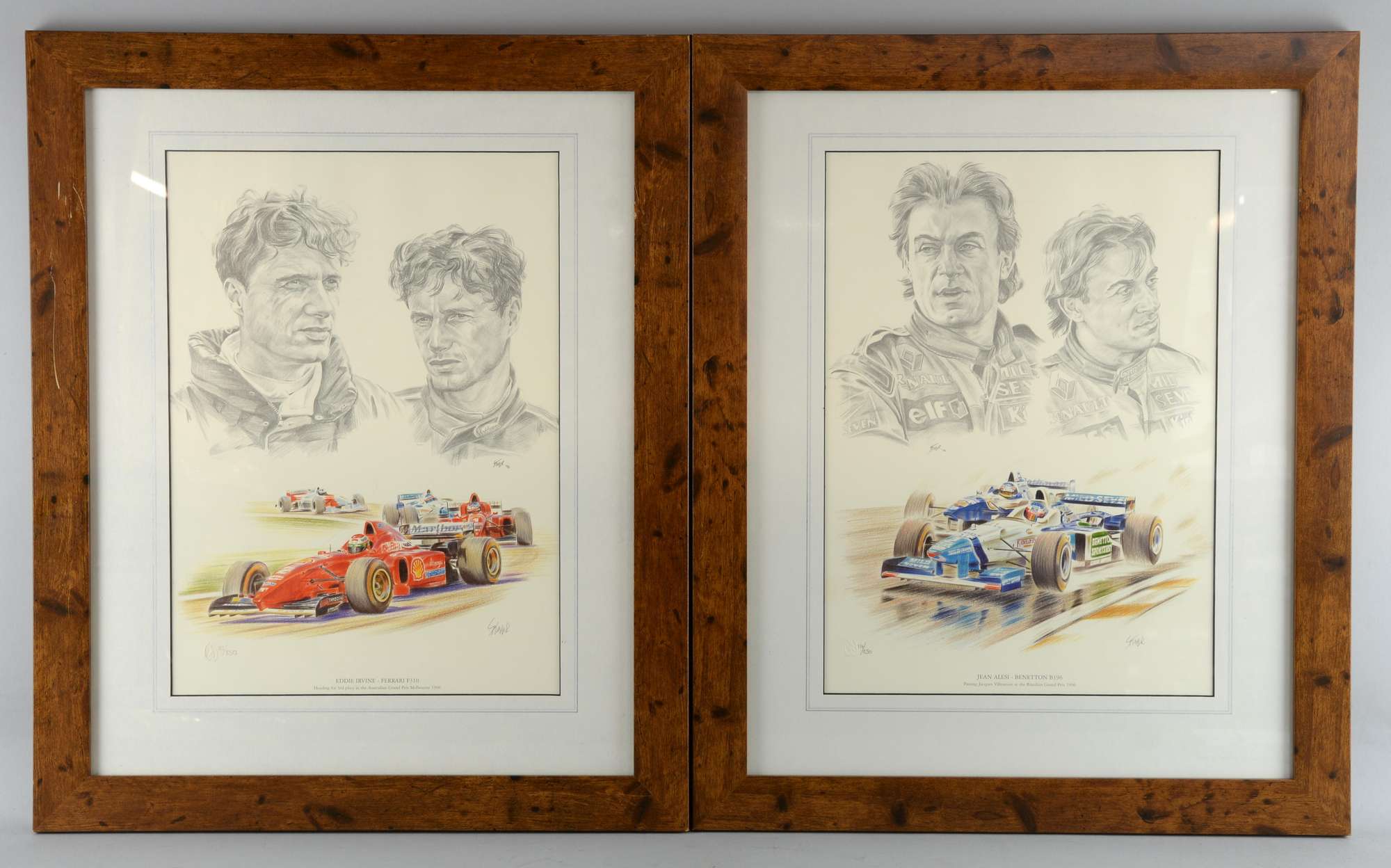 Appraisal: Formula One Four limited edition prints of the drives Eddie