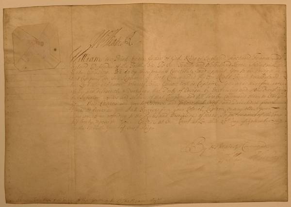 Appraisal: WILLIAM III KING OF ENGLAND - Document Signed William R