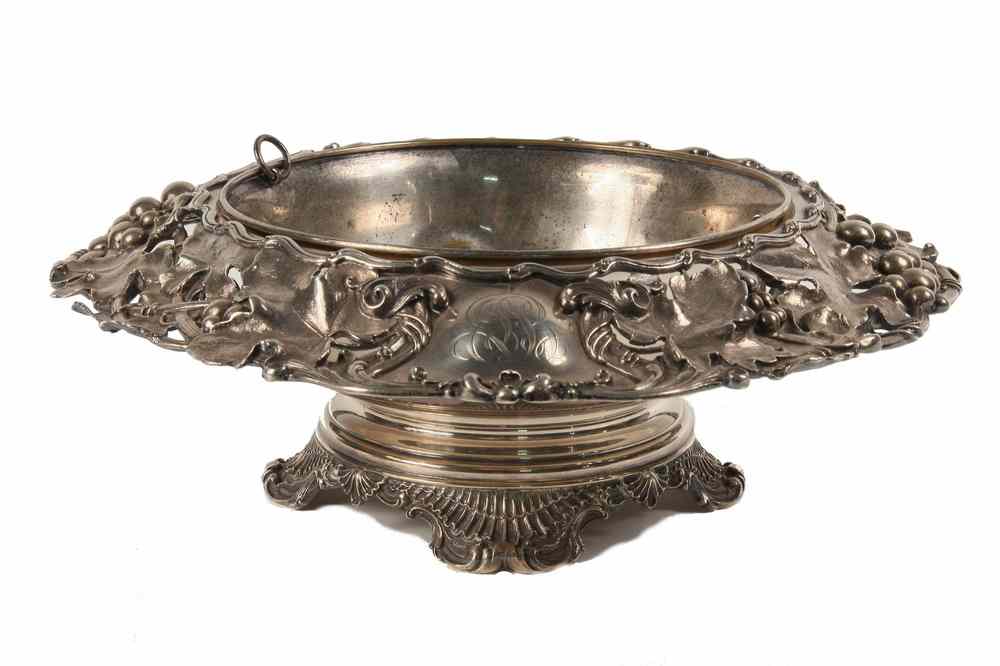 Appraisal: STERLING CENTER BOWL - Whiting Sterling Silver Repoussed Center Bowl