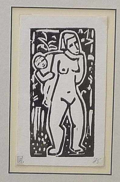 Appraisal: IAN ARMSTRONG MOTHER AND CHILD WOODBLOCK A P