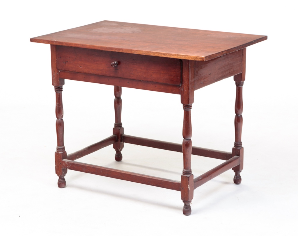 Appraisal: Late th-early th centuries cherry with pine secondary Overlapping dovetailed