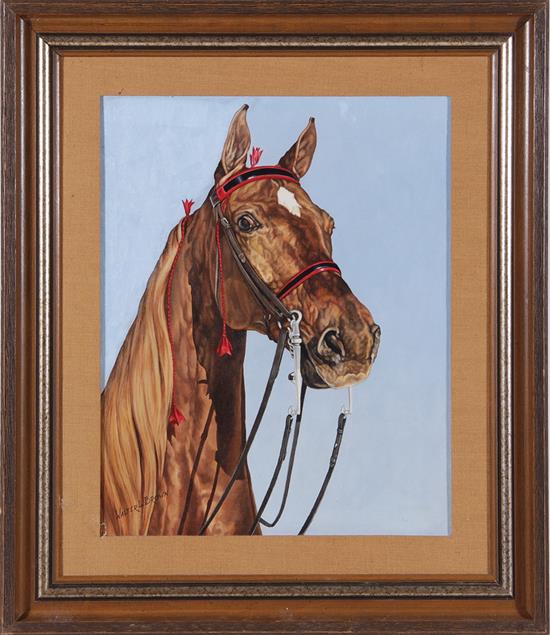 Appraisal: Walter L Brown American - BOOMERANG equine portrait oil on