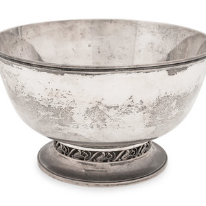 Appraisal: An American Silver Center Bowl International Silver Co Meridien CT