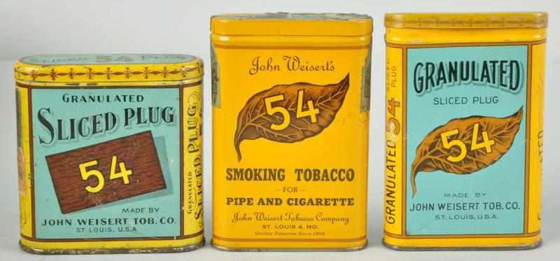 Appraisal: Lot of Granulated Pocket Tobacco Tins Description Outstanding group with