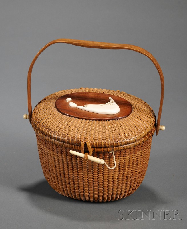 Appraisal: Nantucket Friendship Basket Purse Jose Formoso Reyes - Nantucket Massachusetts