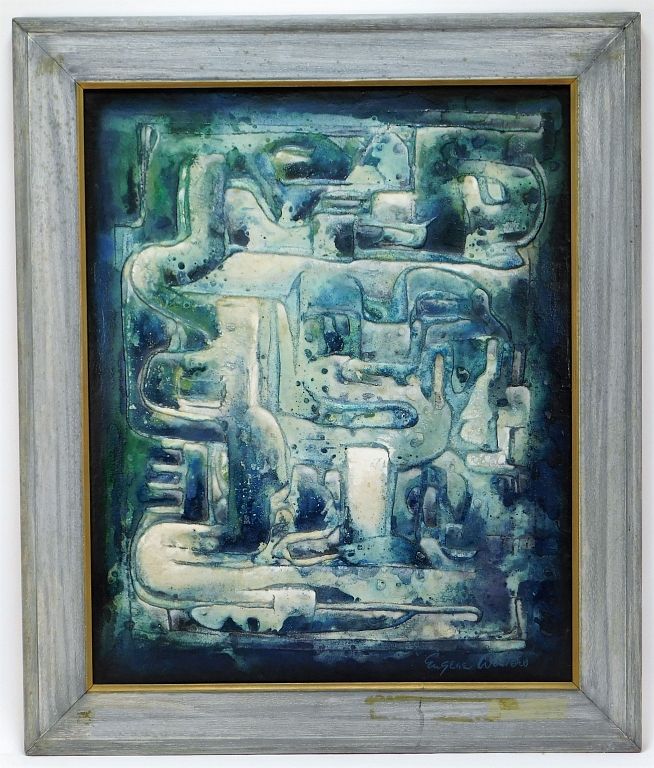 Appraisal: Eugene Winters Abstract Expressionist Painting Eugene Winters Austria United States