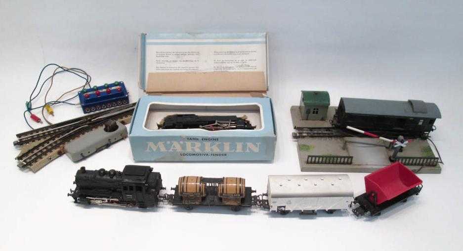 Appraisal: COLLECTIBLE MARKLIN TRAIN SET including engine - - tank engine