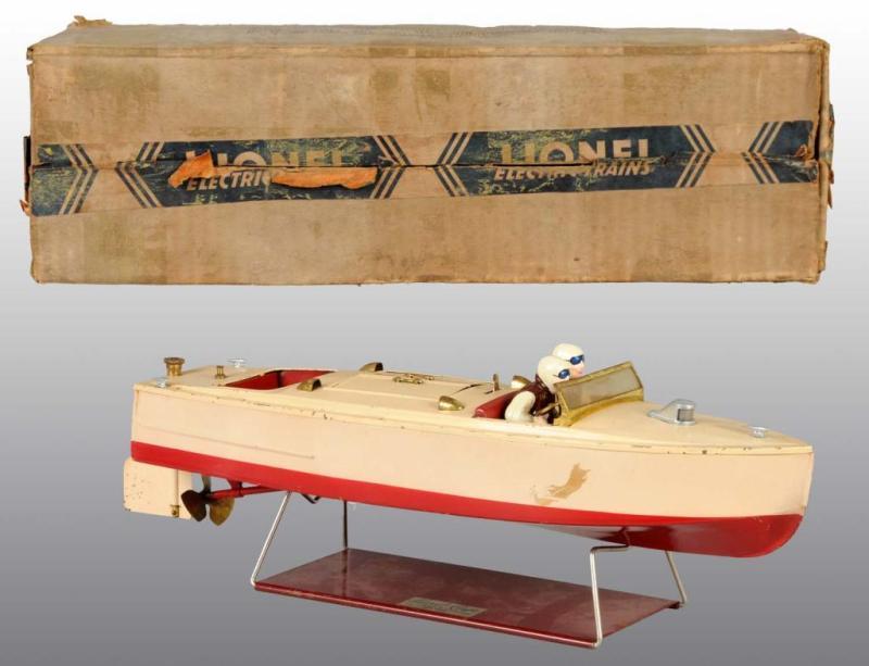 Appraisal: Lionel No Clockwork Motorboat Toy Description Includes original box correct