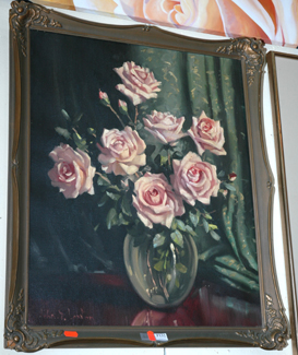 Appraisal: JOHN LOXTON ROSES OIL ON CANVAS