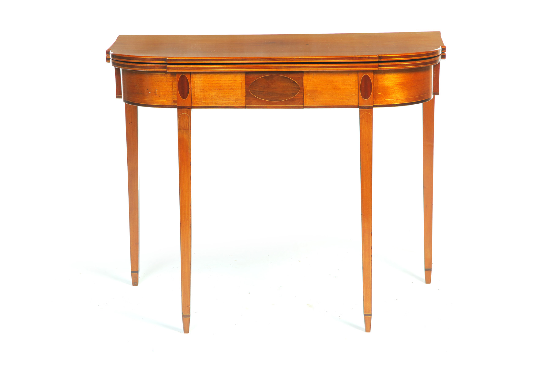 Appraisal: MASSACHUSETTS HEPPLEWHITE CARD TABLE Probably Boston or Salem ca mahogany