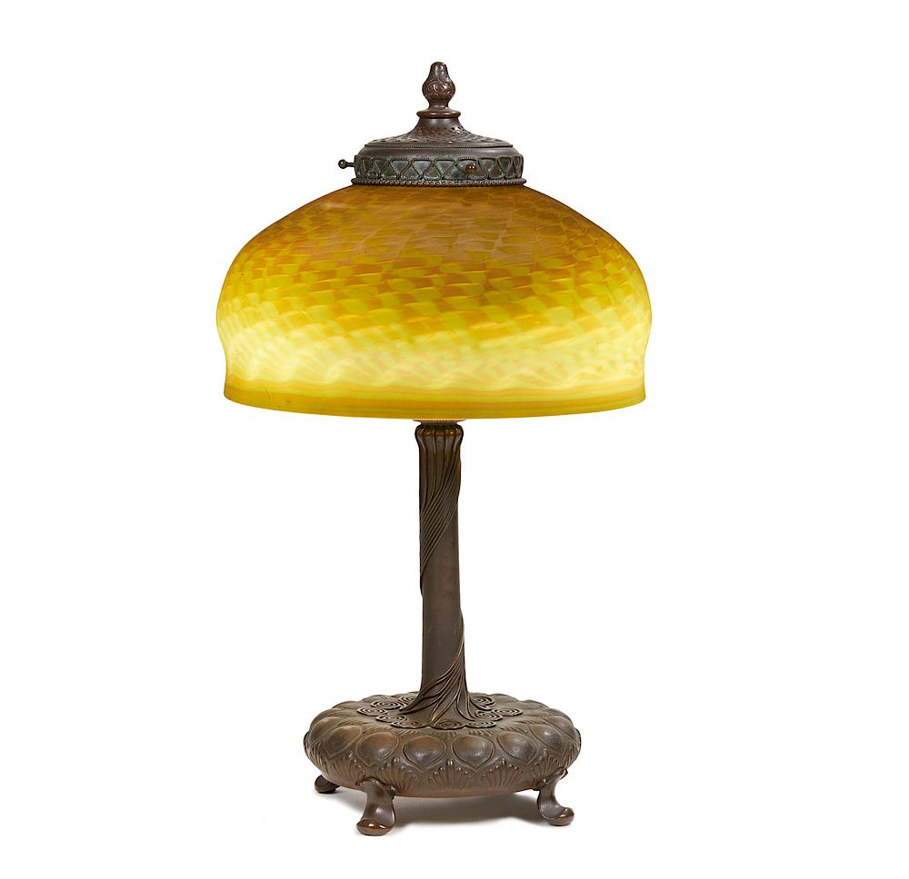 Appraisal: Tiffany Studios Style Favrile Glass Table Lamp Tiffany Studios style