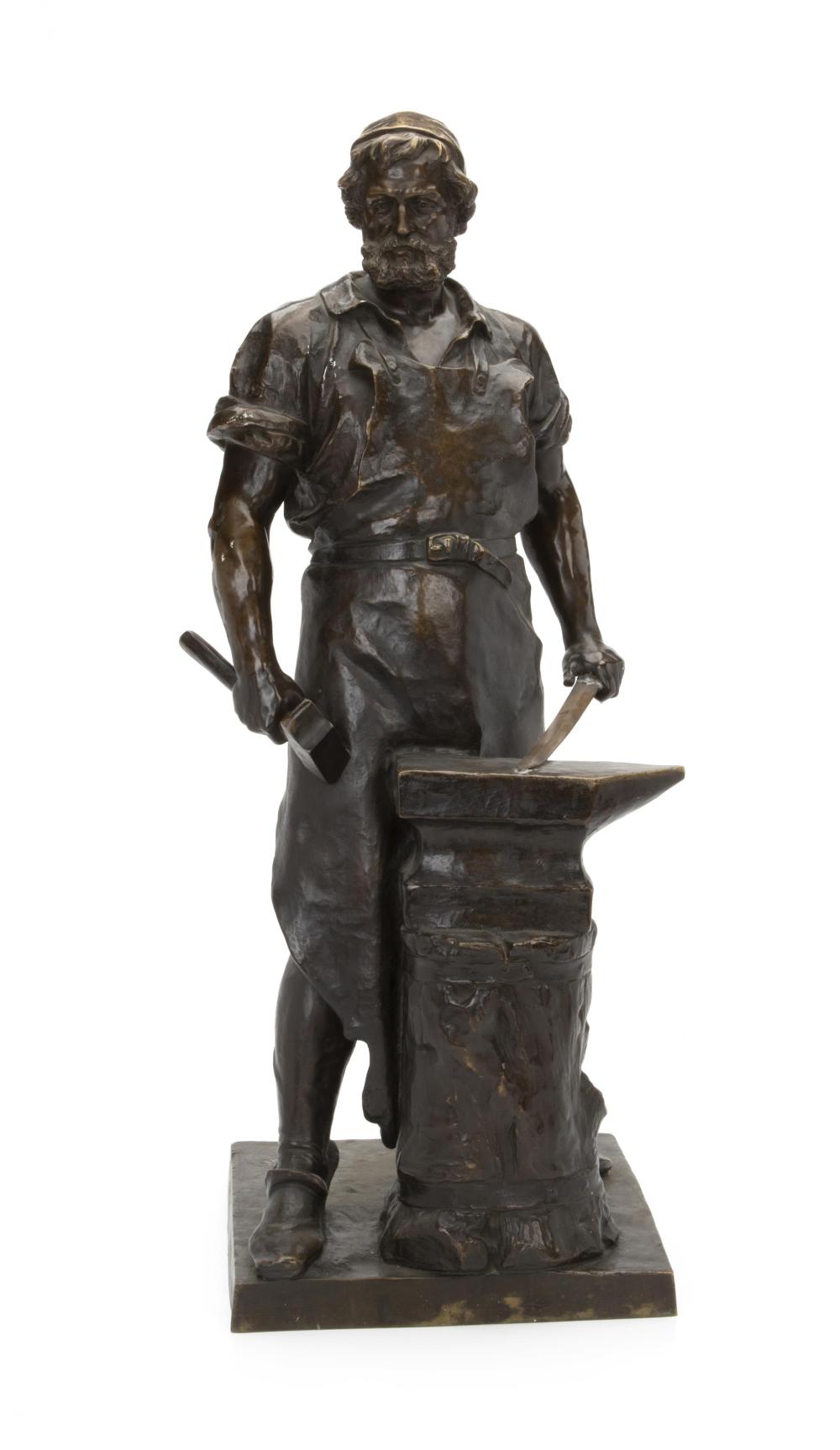 Appraisal: Wilhelm Albermann - German Blacksmith Patinated bronze Signed Albermann fer