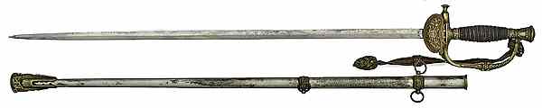 Appraisal: Civil War Model Staff Presentation Sword to Captain C S