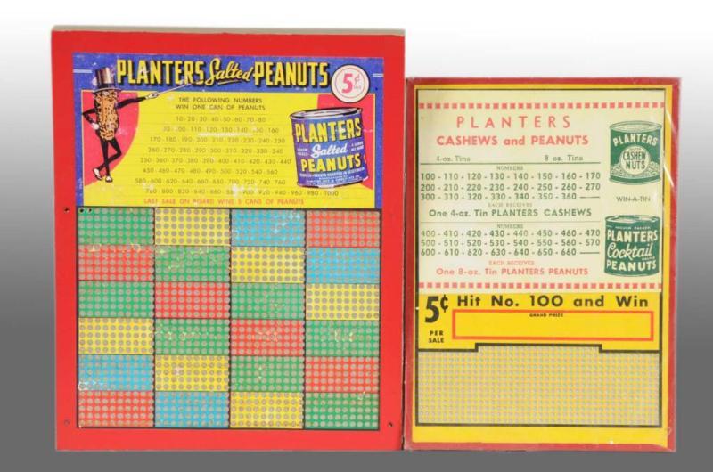 Appraisal: Lot of Planters Peanuts Punch Boards Description s Smaller board