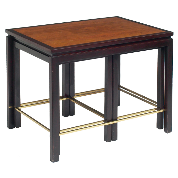 Appraisal: Edward Wormley nesting tables three by Dunbar two small tables