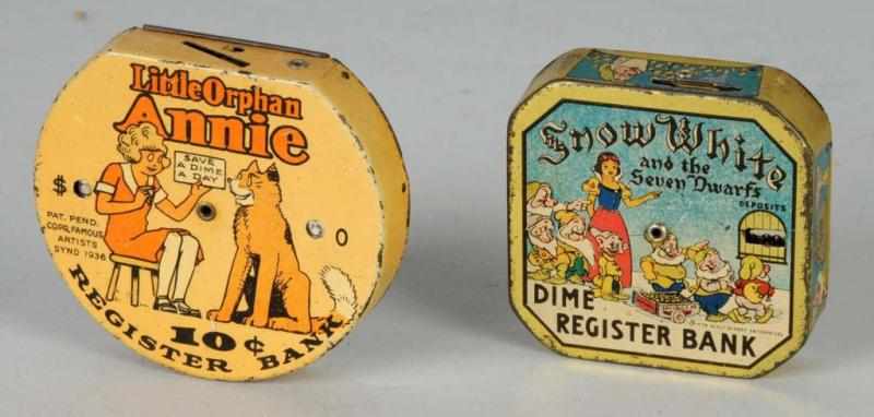 Appraisal: Lot of Dime Banks Description Includes Snow White and Little