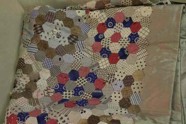 Appraisal: A LARGE VICTORIAN PATCHWORK DOUBLE QUILT