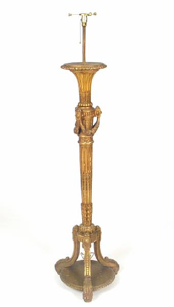 Appraisal: A George III style carved giltwood torchere height ft in