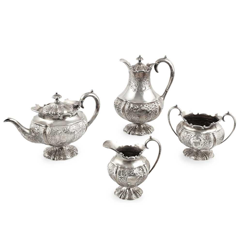 Appraisal: Y A LATE VICTORIAN FOUR-PIECE TEA SET John Alexander Fettes