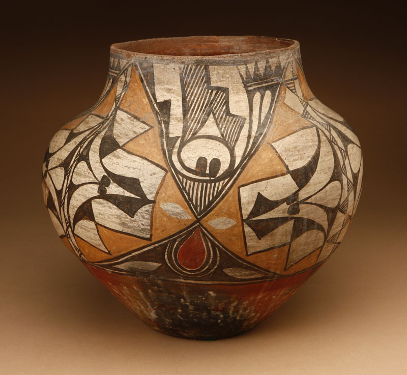 Appraisal: A Native American Acoma pottery olla-form jar A Native American