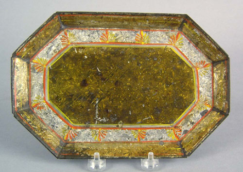 Appraisal: Small tole tray signed indistinctly and dated l w