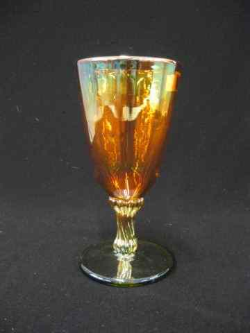 Appraisal: Art Glass Goblet iridescent signed '' excellent