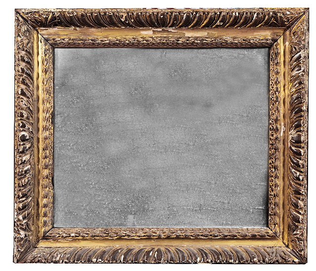 Appraisal: AN TH CENTURY FRENCH GILTWOOD FRAME the border with gadrooned