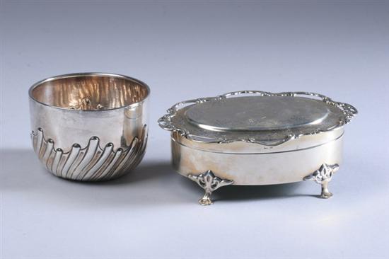 Appraisal: VICTORIAN SILVER BOWL AND EDWARD VII JEWEL BOX Bowl with