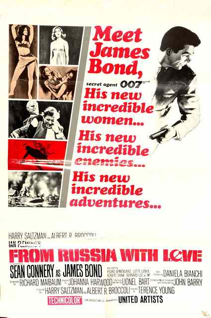 Appraisal: FROM RUSSIA WITH LOVE United Artists R- James Bond starring